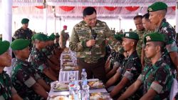 Menhan Sjafrie Tinjau Peran Strategis Yonif TP 828 dalam Penguatan Ketahanan Daerah